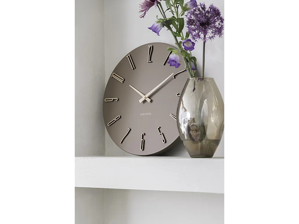 Horloge murale Esmerado - 2,1 x 40 x 40 cm - Marron