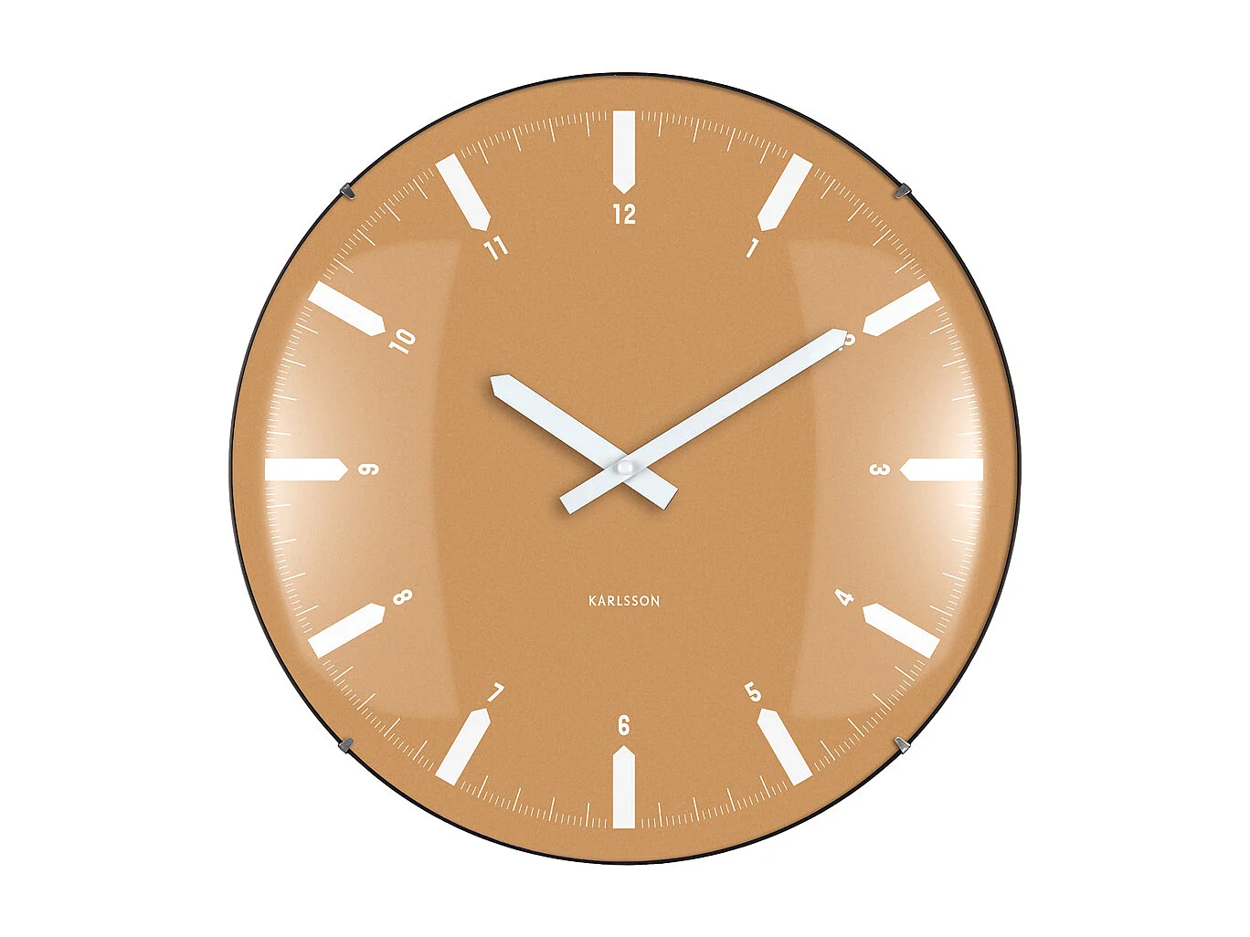 Horloge murale dôme Realista - 35 x 4,5 x 35 cm - Jaune