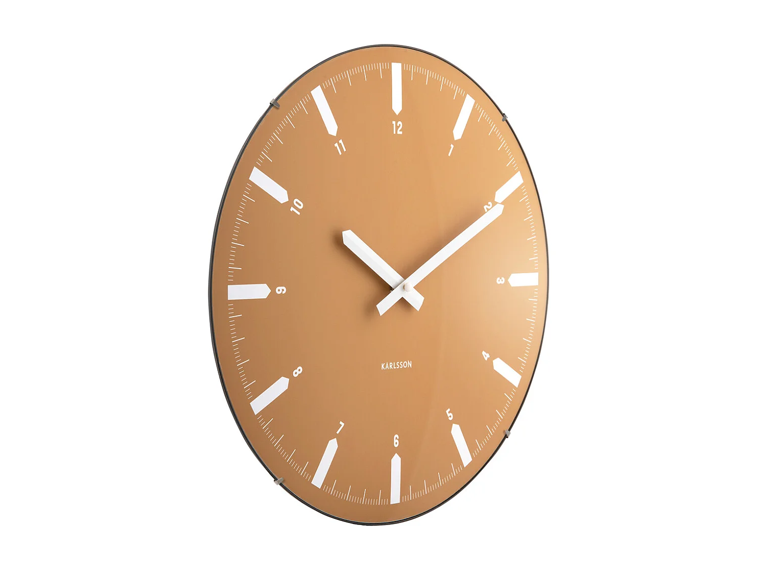 Horloge murale dôme Realista - 35 x 4,5 x 35 cm - Jaune