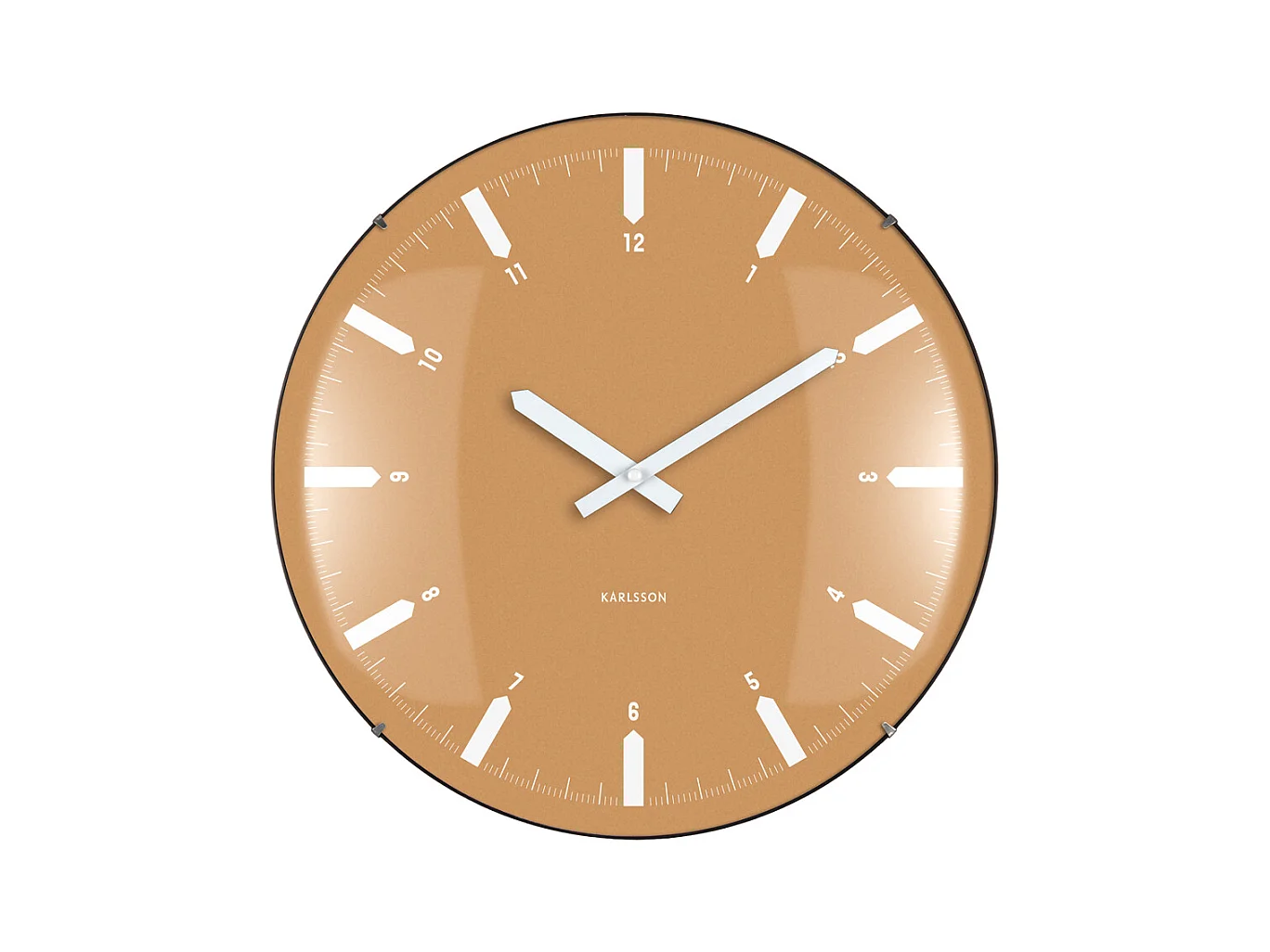Horloge murale dôme Realista - 35 x 4,5 x 35 cm - Jaune