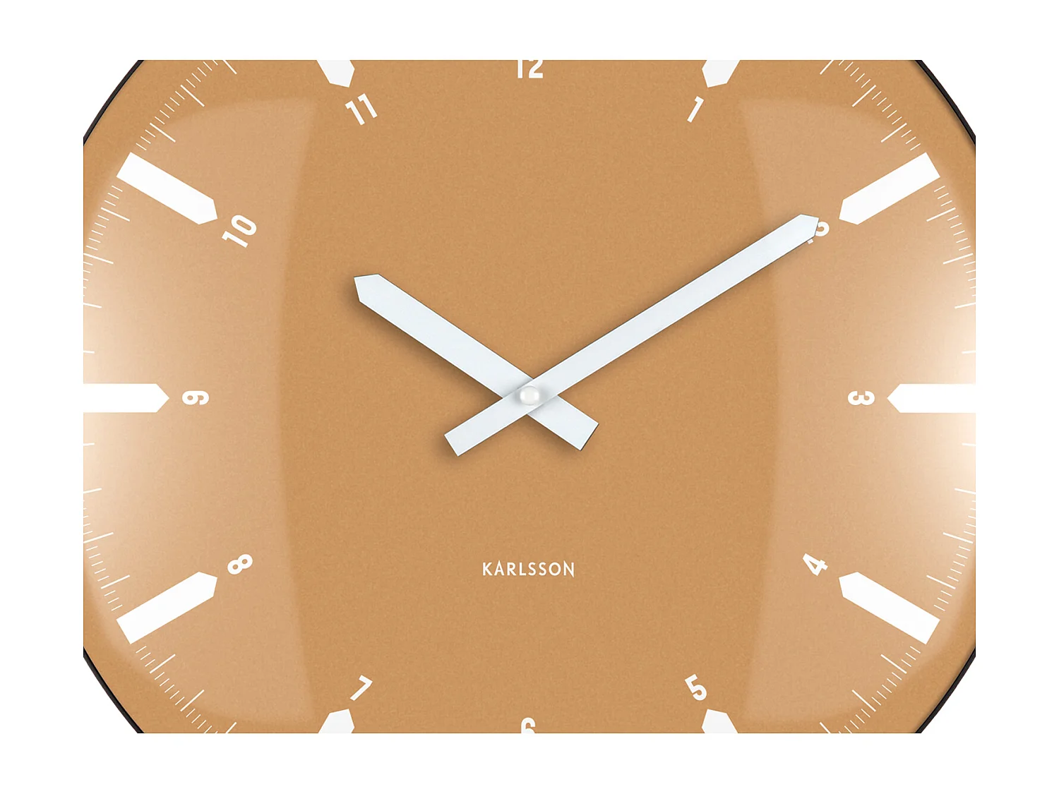 Horloge murale dôme Realista - 35 x 4,5 x 35 cm - Jaune