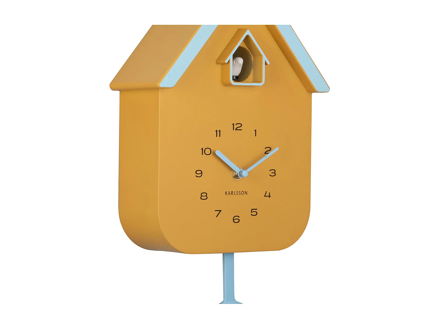 Horloge murale coucou Dupla Color - 21,5 x 21,5 x 41,5 cm - Jaune