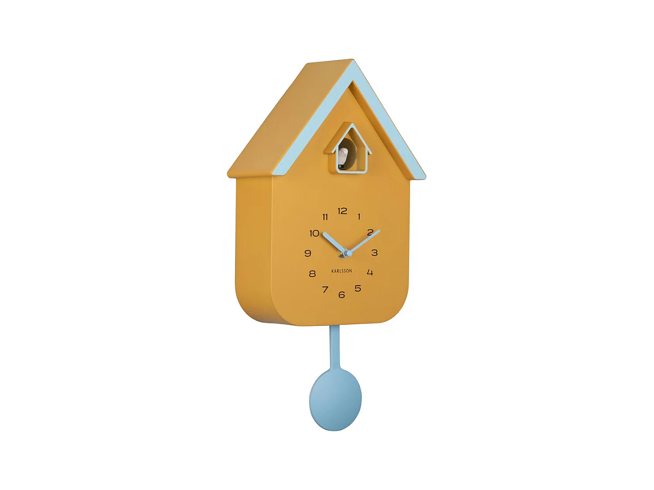 Horloge murale coucou Dupla Color - 21,5 x 21,5 x 41,5 cm - Jaune