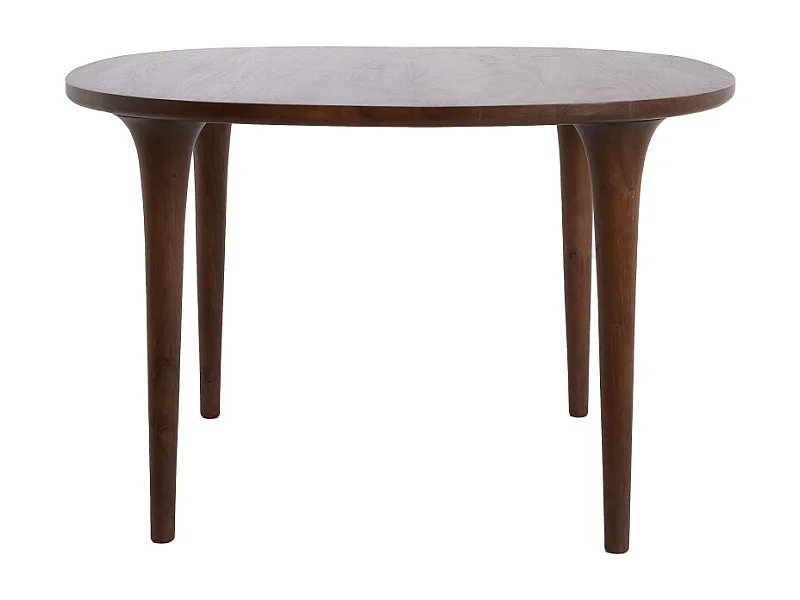 Table à manger ZALE - Ø120x76 cm - Marron