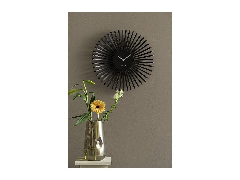 Horloge murale Polo - 48x7,8x48 cm - Noir