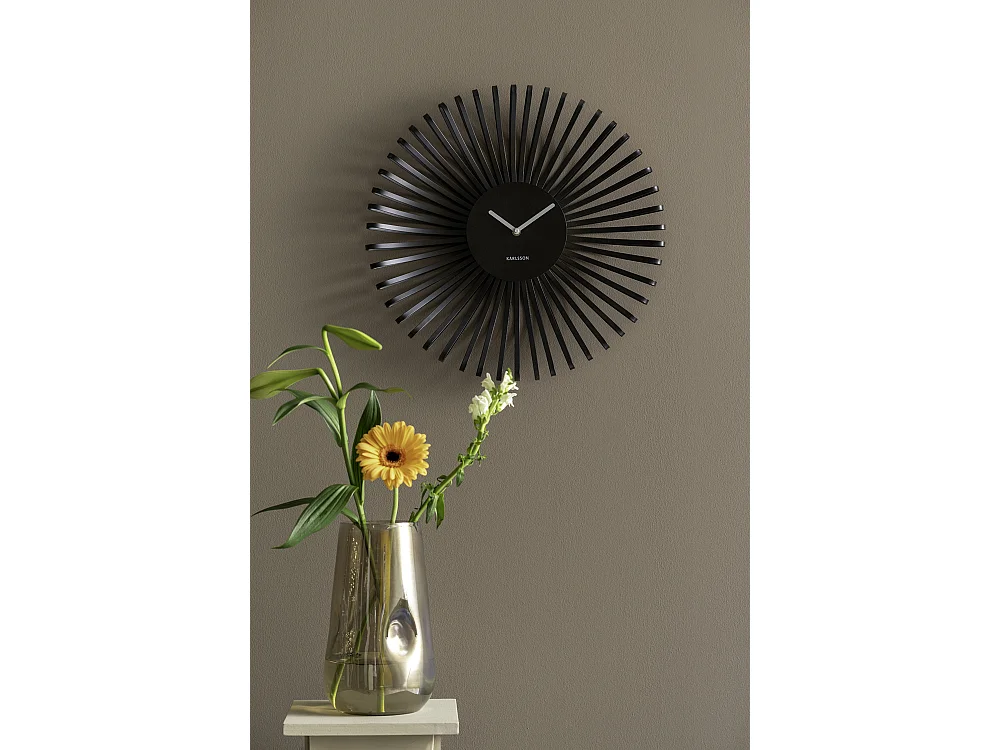 Reloj de pared Polo - Negro - Ø48cm