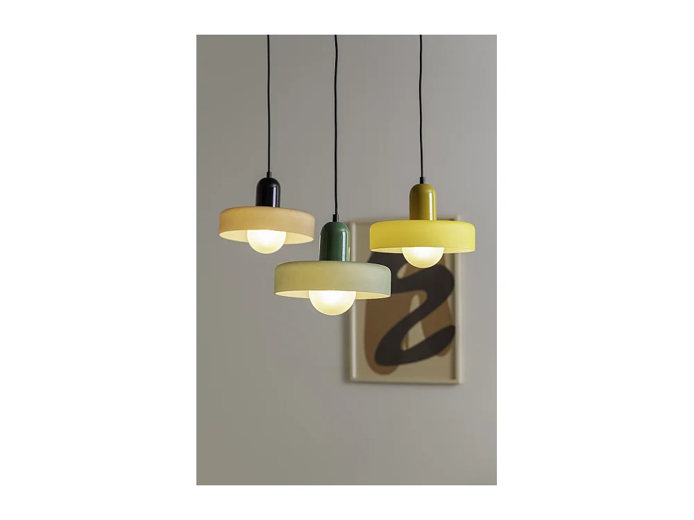 Lampe à Suspension Opaco Grato - 25x25x23 cm - Jaune