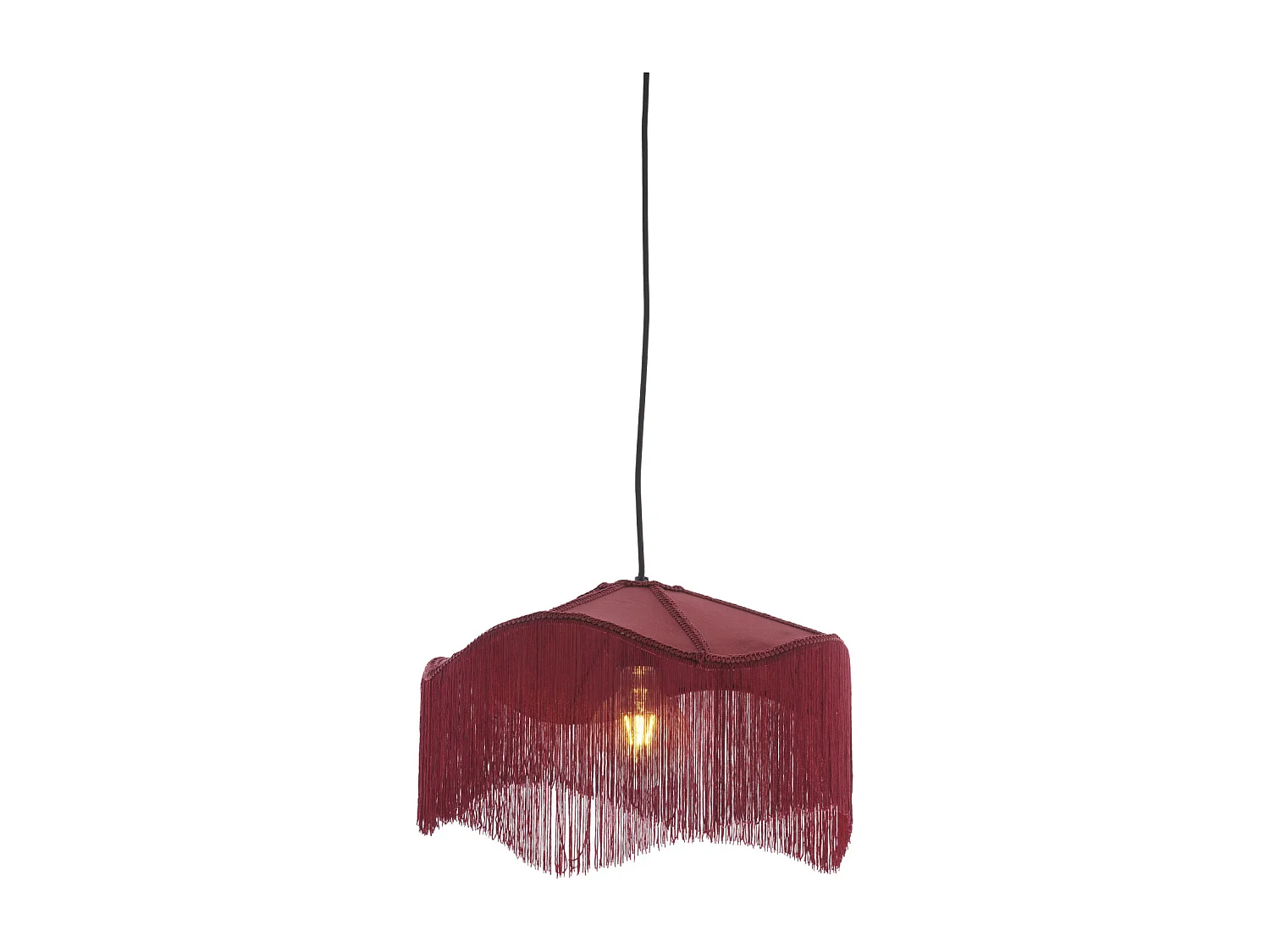 Suspension Tiffany - Ø40x26 cm - Rouge
