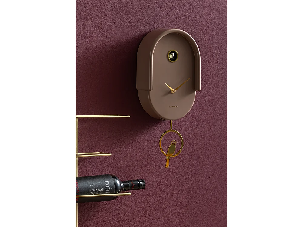 Reloj de pared Tweet - Marrón moca