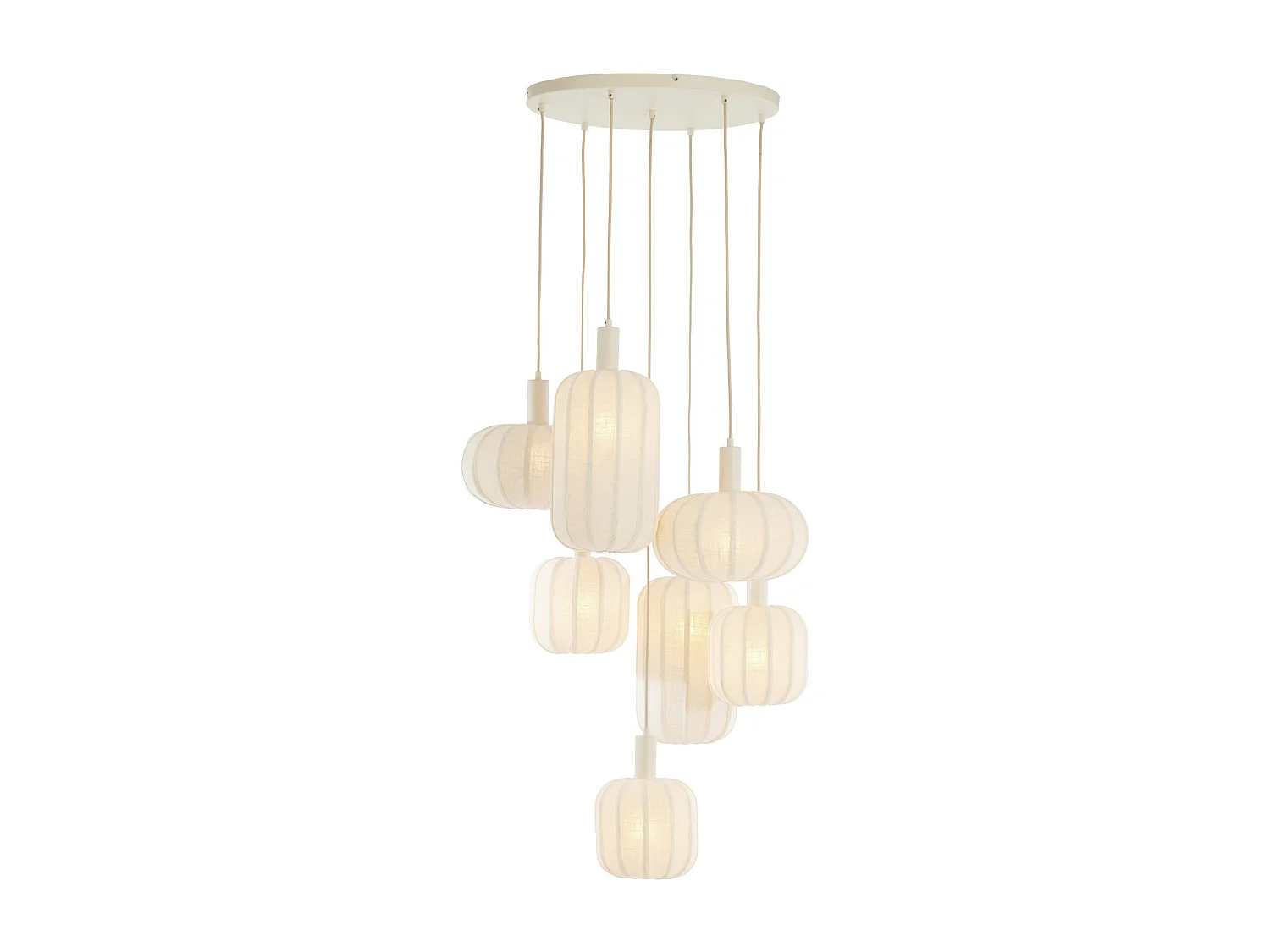 Hanglamp TUFIA - Ø53x34 cm - Wit