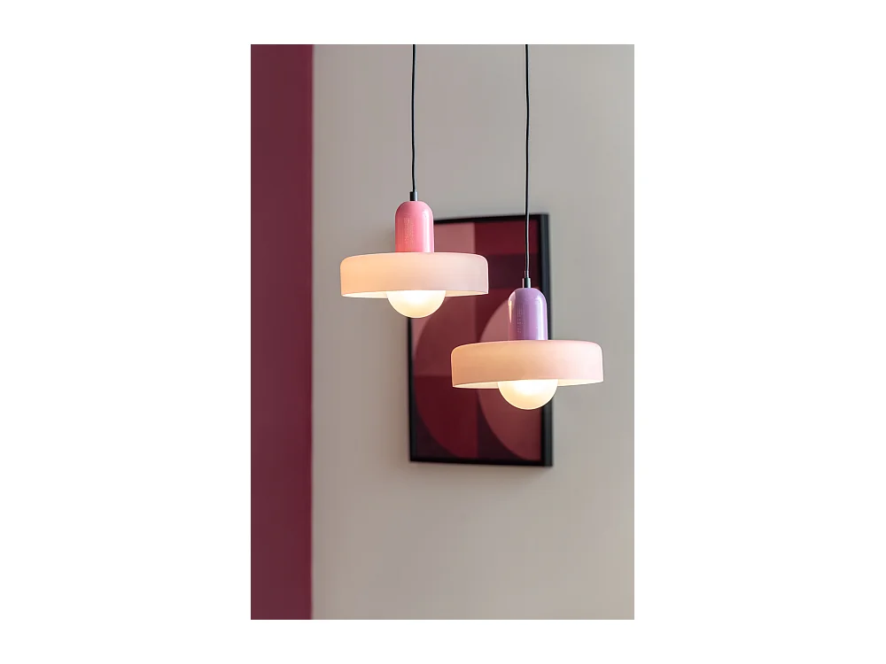 Lampe à Suspension Opaco Grato - 25x25x23 cm - Rose