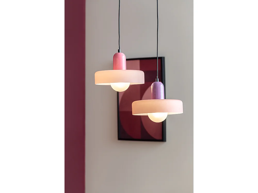 Lampe à Suspension Opaco Grato - 25x25x23 cm - Rose