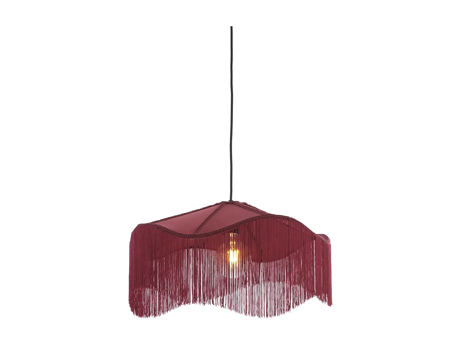 Hanglamp TIFFANY - Ø50x28 cm - Rood