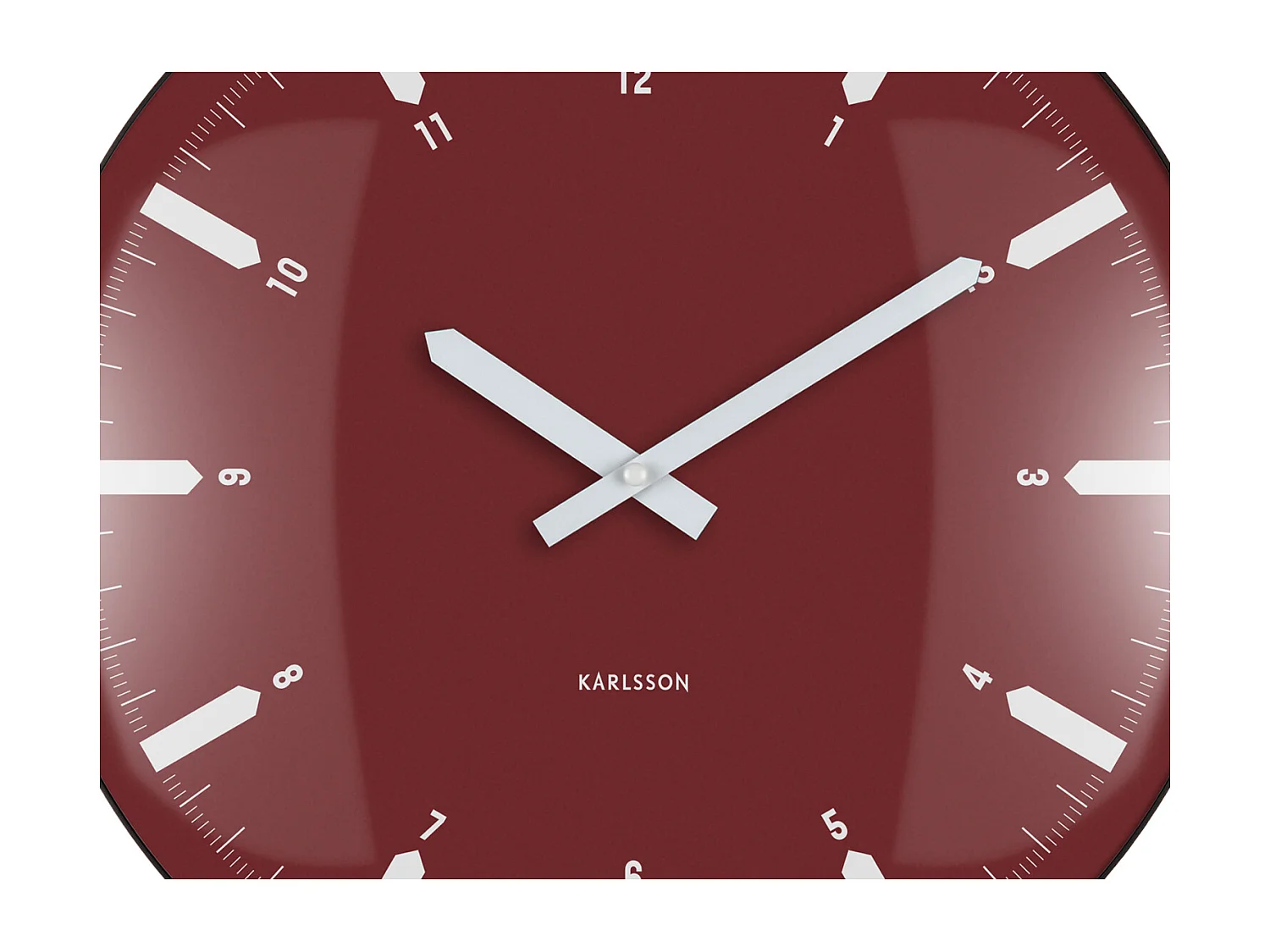 Horloge murale dôme Realista - 35 x 4,5 x 35 cm - Rouge