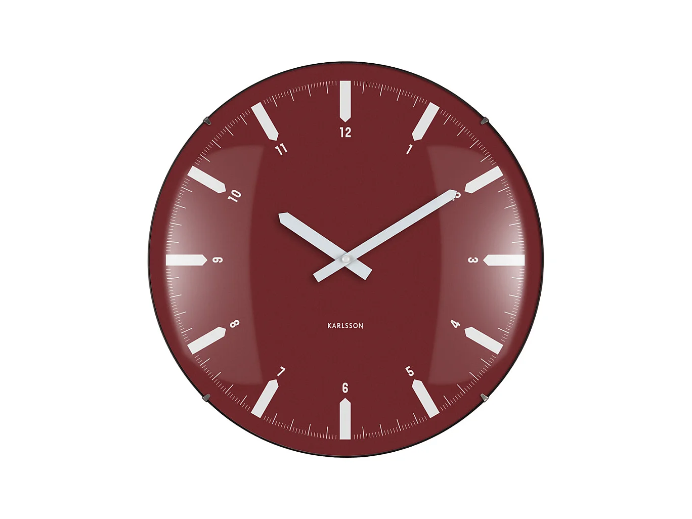 Horloge murale dôme Realista - 35 x 4,5 x 35 cm - Rouge
