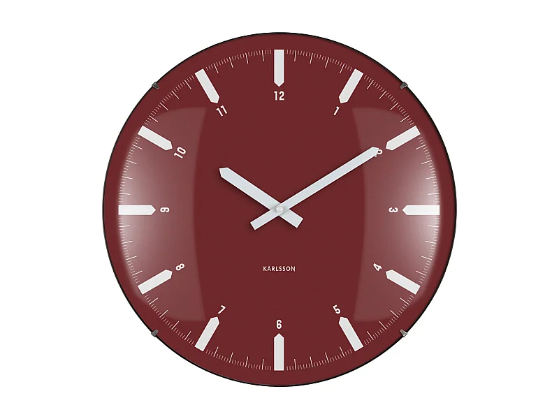 Horloge murale dôme Realista - 35 x 4,5 x 35 cm - Rouge