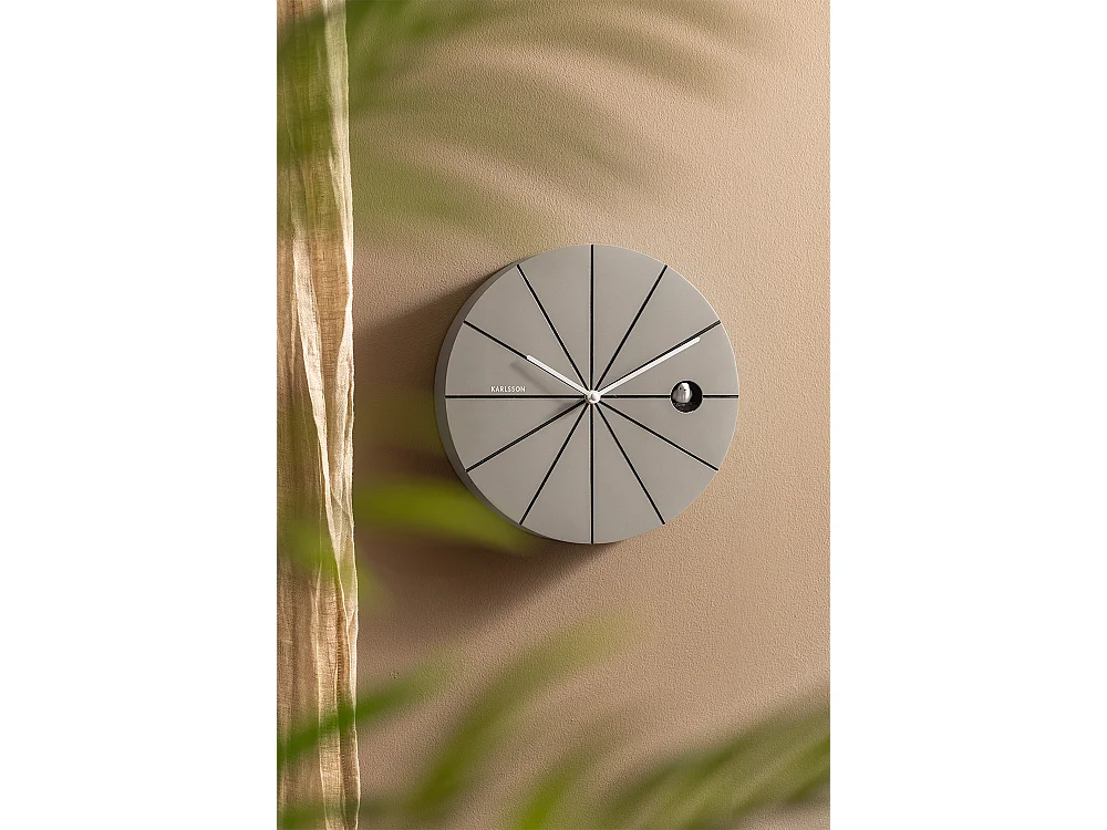 Horloge murale à coucou Destacado - 28 x 6 x 28 cm - Gris