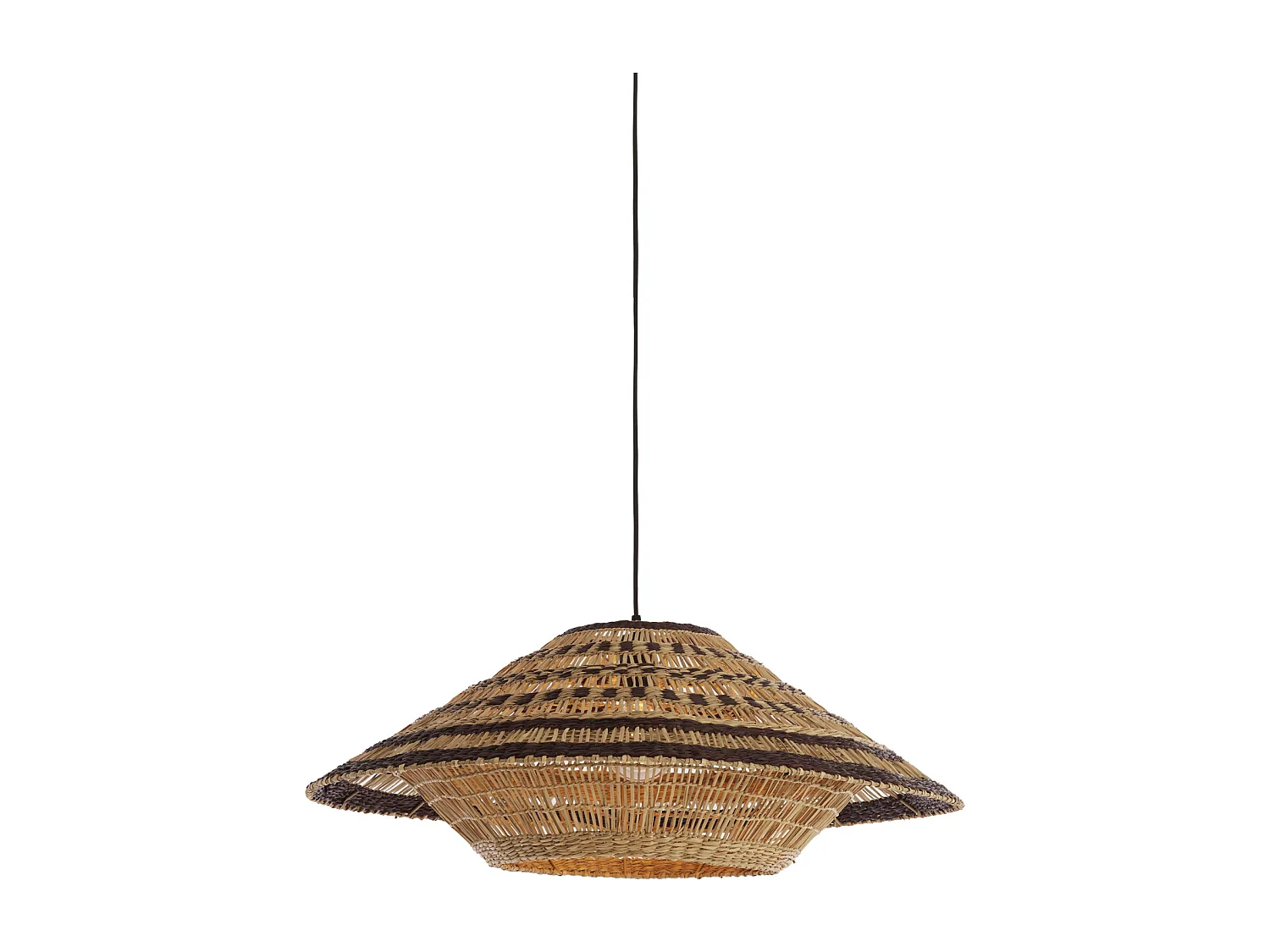 Suspension OWANA - Ø80x30 cm - Marron