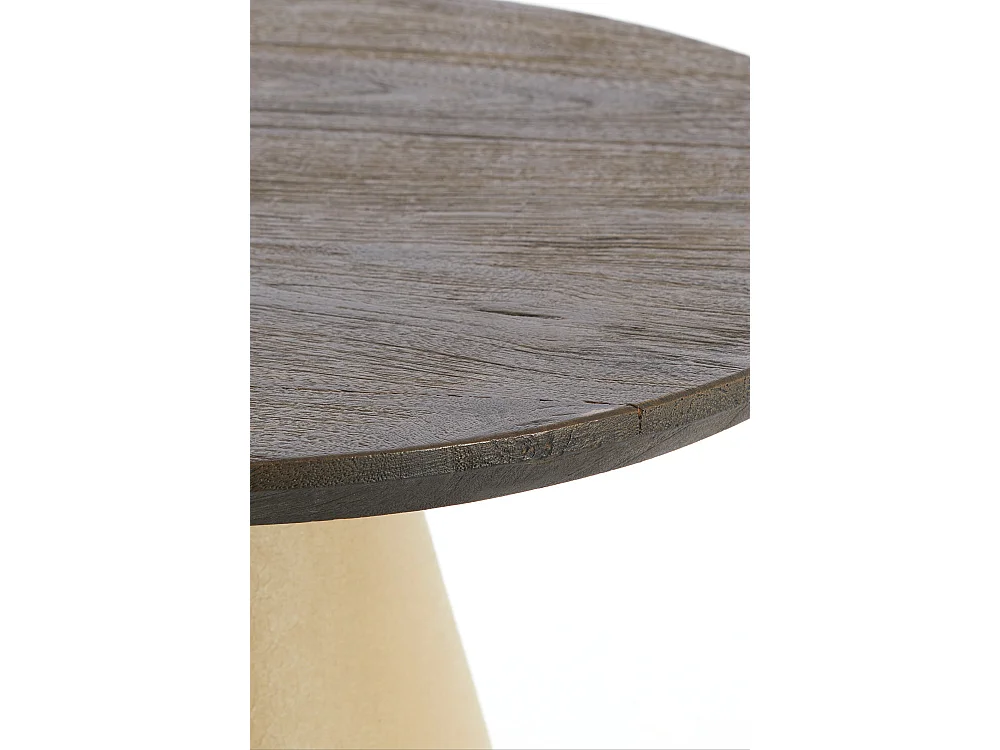 Table basse OCANA - Ø80x40 cm - Marron