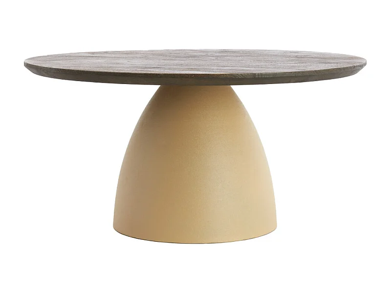 Table basse OCANA - Ø80x40 cm - Marron