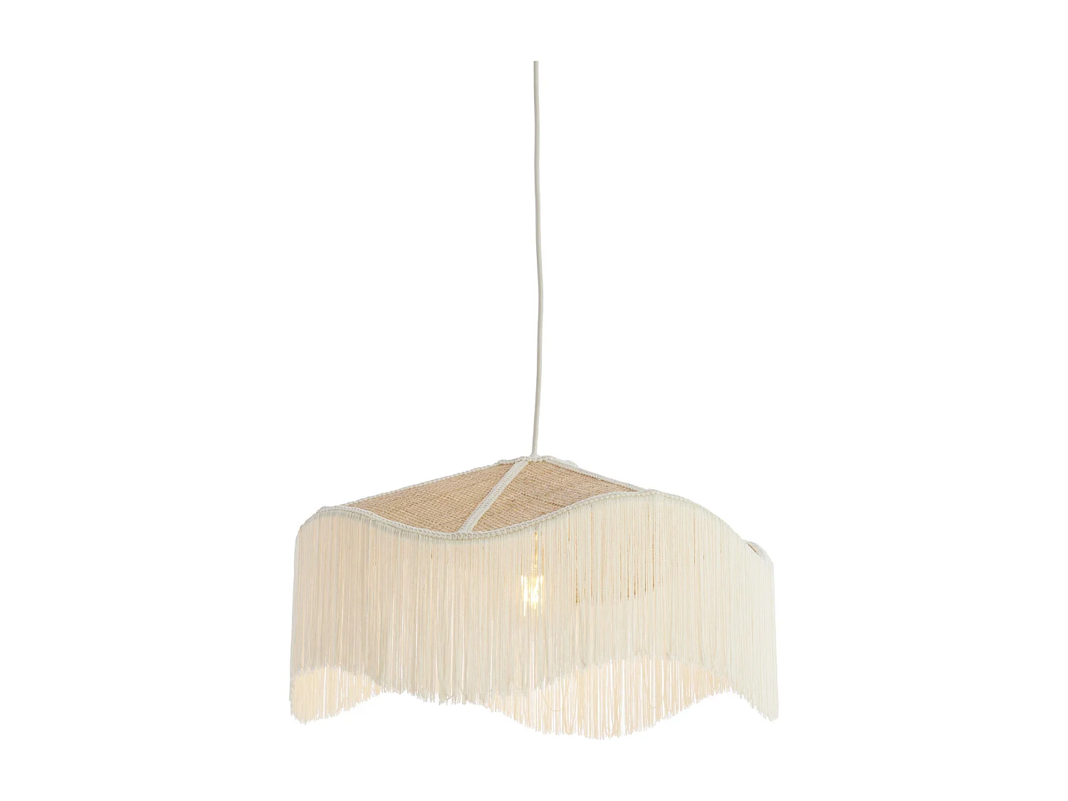 Suspension TIFFANY - Ø50x28 cm - Blanc