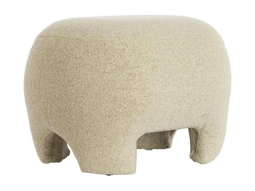 Pouf ZENICA - 53x41x38 cm - Blanc