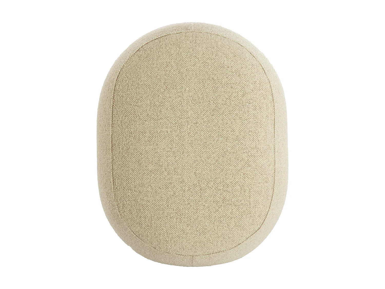 Pouf ZENICA - 53x41x38 cm - Blanc