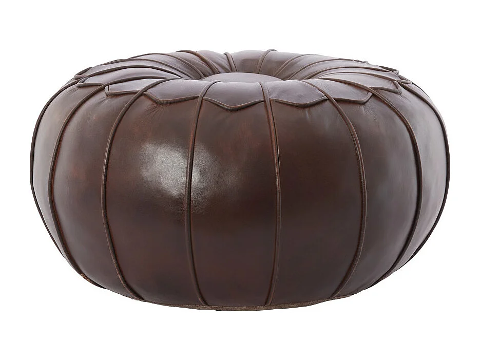 Pouf CALIMA - Ø58x32 cm - Marron