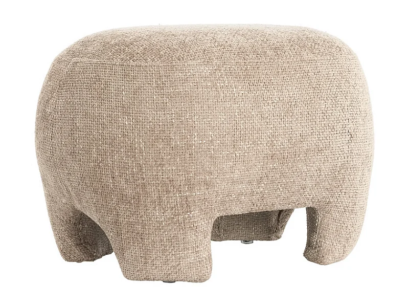 Pouf ZENICA - 53x41x38 cm - Marron