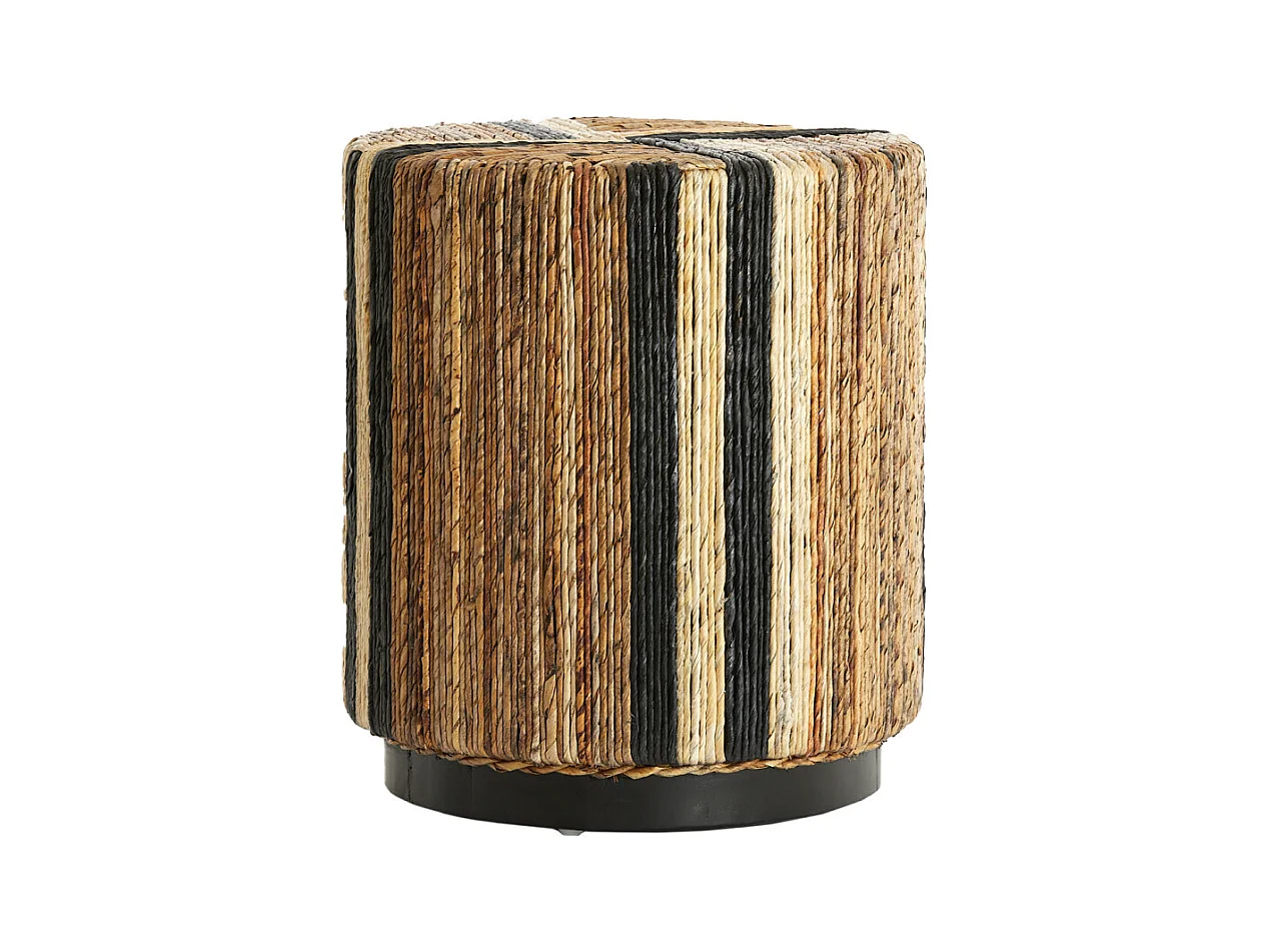 Pouf Yuturi - Ø40x45 cm - Marron