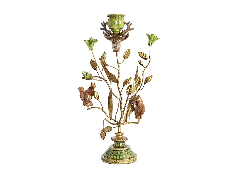 Bougeoir SORYN - 19x9x35 cm - Vert