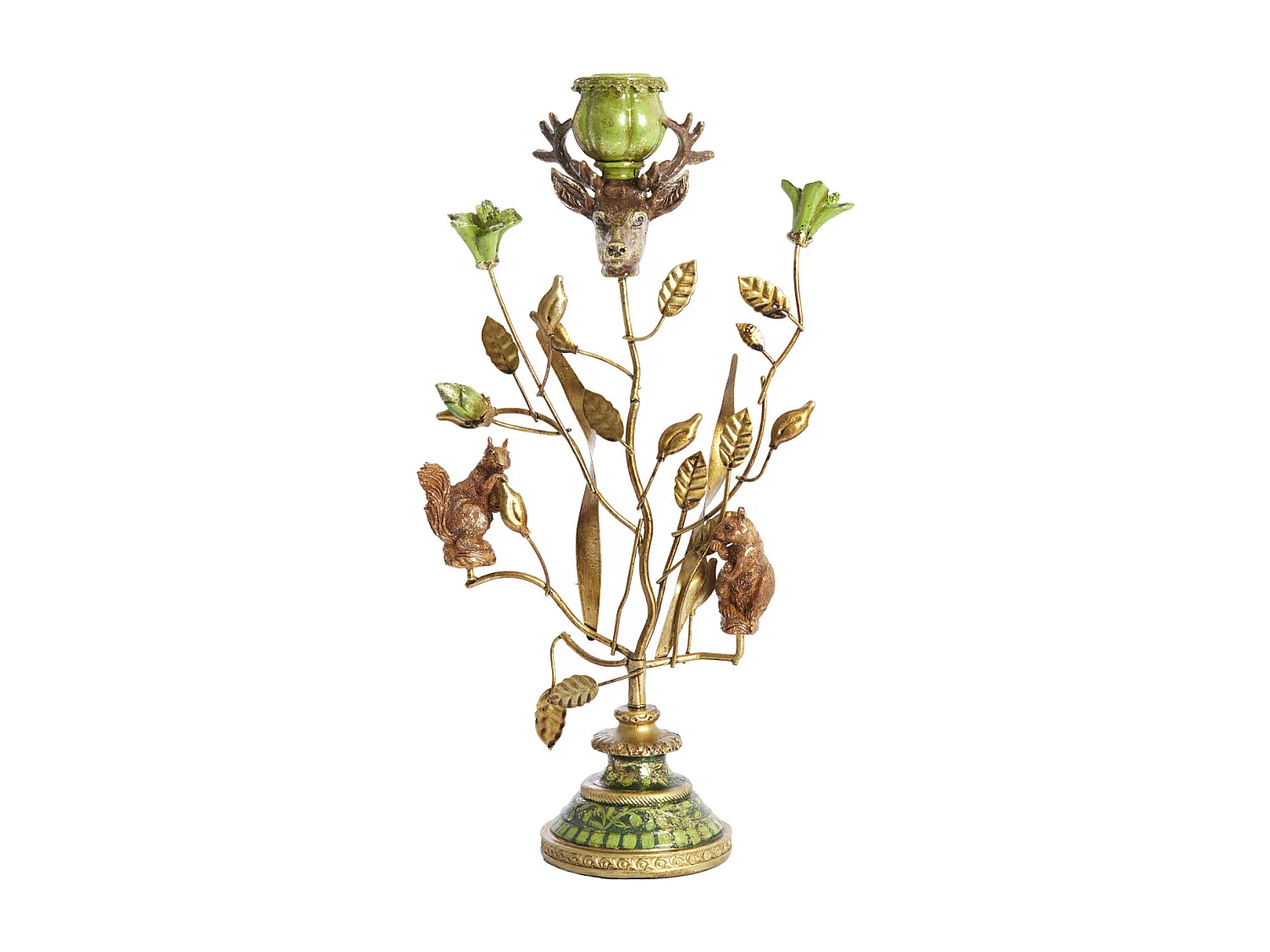 Bougeoir SORYN - 19x9x35 cm - Vert