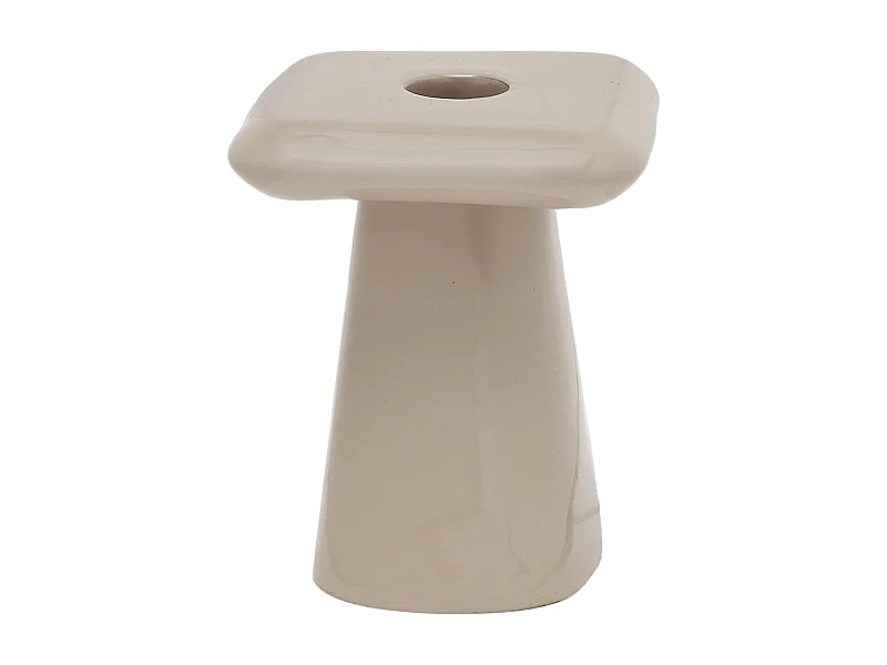 Bougeoir Roca - 9x9x11,5 cm - Gris