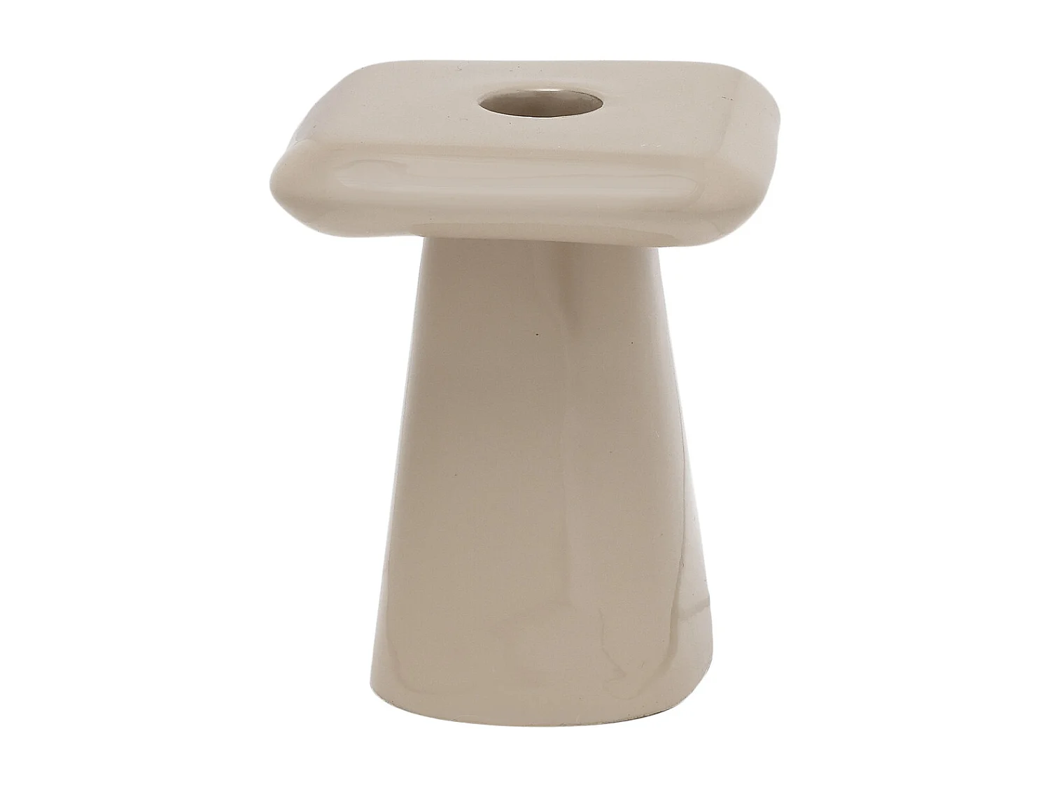 Bougeoir Roca - 9x9x11,5 cm - Gris