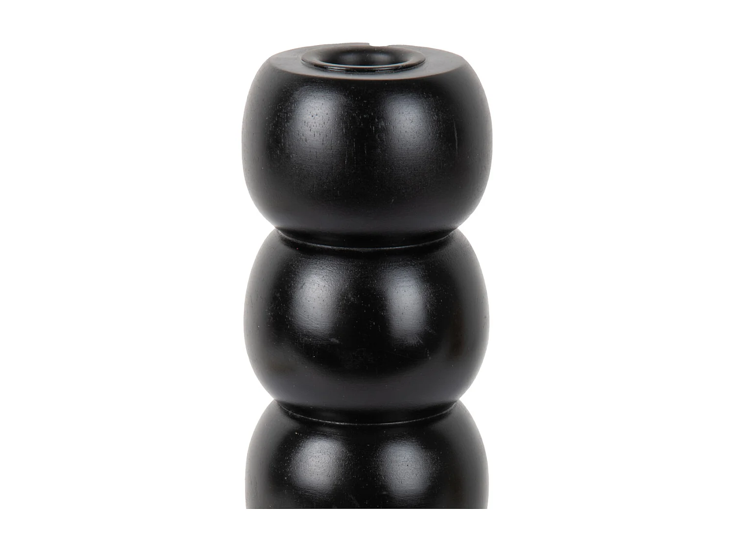 Bougeoir modèle - 6,5x6,5x26 cm - Noir