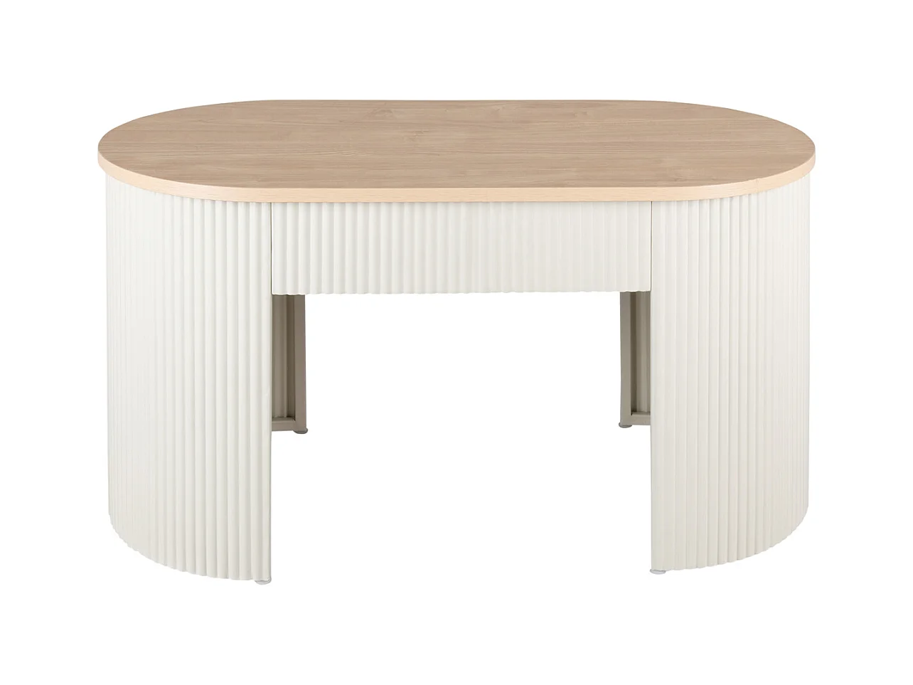 Pouf Estriado / 80x40x42 cm - Gris