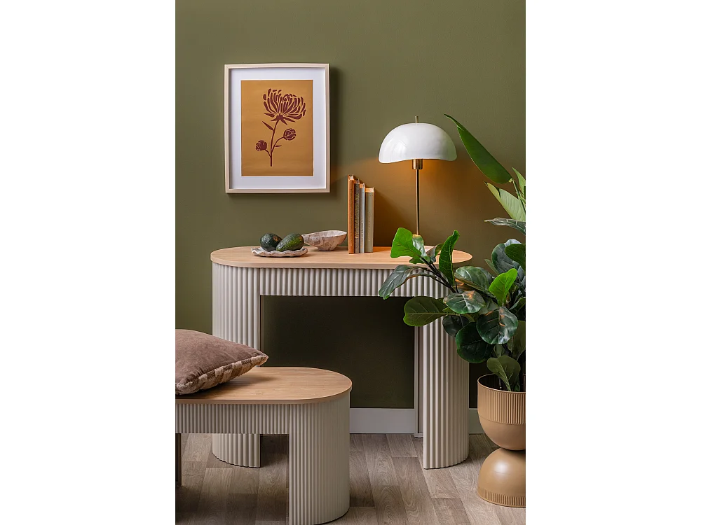 Estriado-Hocker – 80 x 40 x 42 cm – Grau