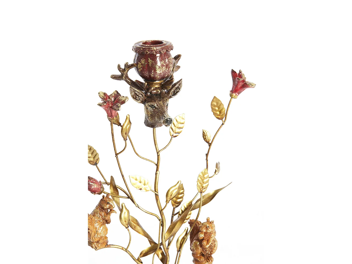 Bougeoir SORYN - 19x9x35 cm - Rouge