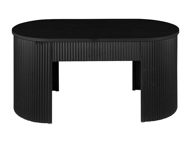 Estriado-Hocker – 80 x 40 x 42 cm – Schwarz