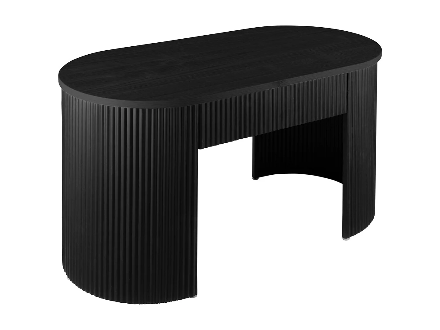 Estriado-Hocker – 80 x 40 x 42 cm – Schwarz