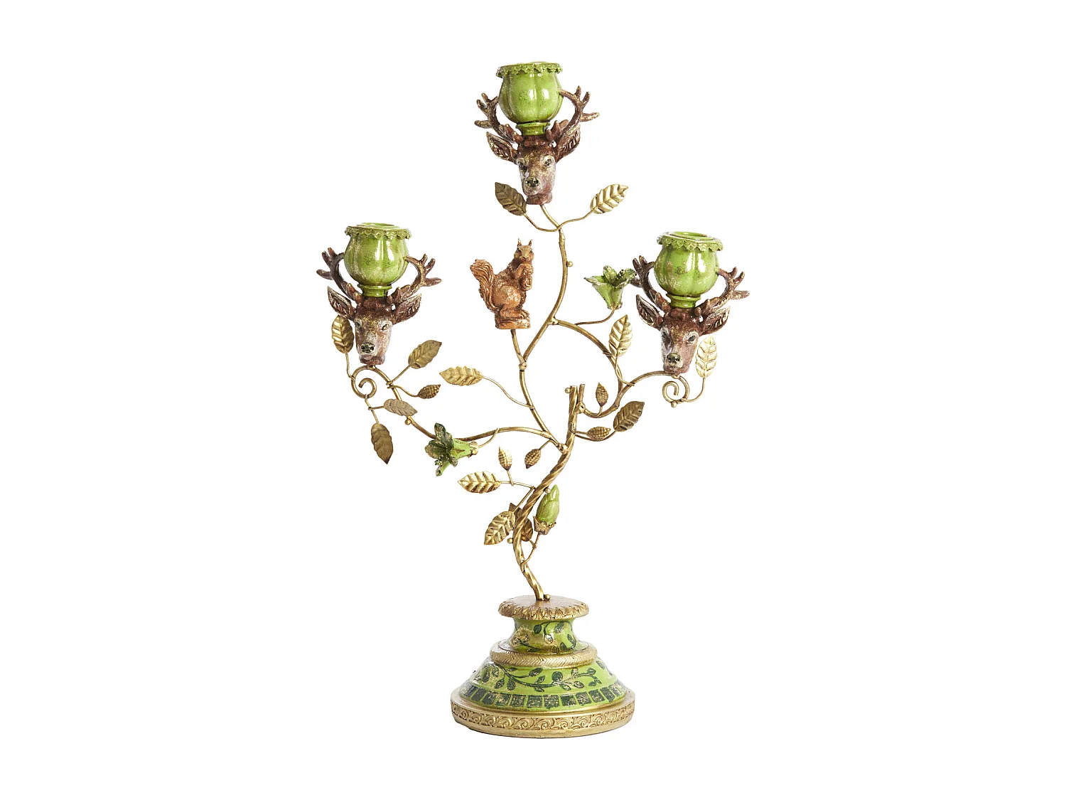 Kandelaar SORYN - 29.5x12.5x44 cm - Groen