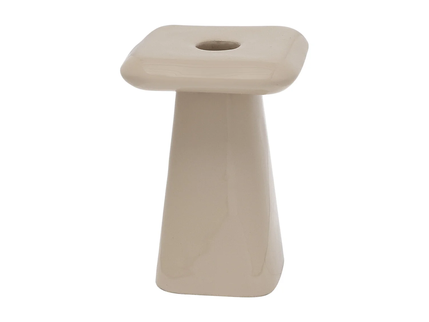 Bougeoir Roca - 9x9x13 cm - Gris