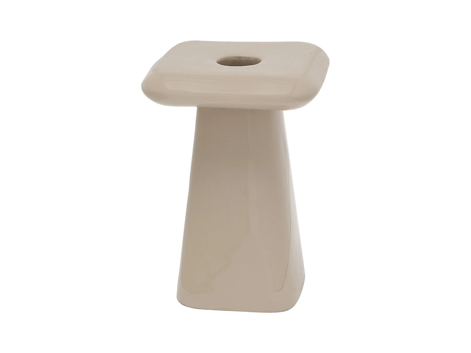 Bougeoir Roca - 9x9x13 cm - Gris