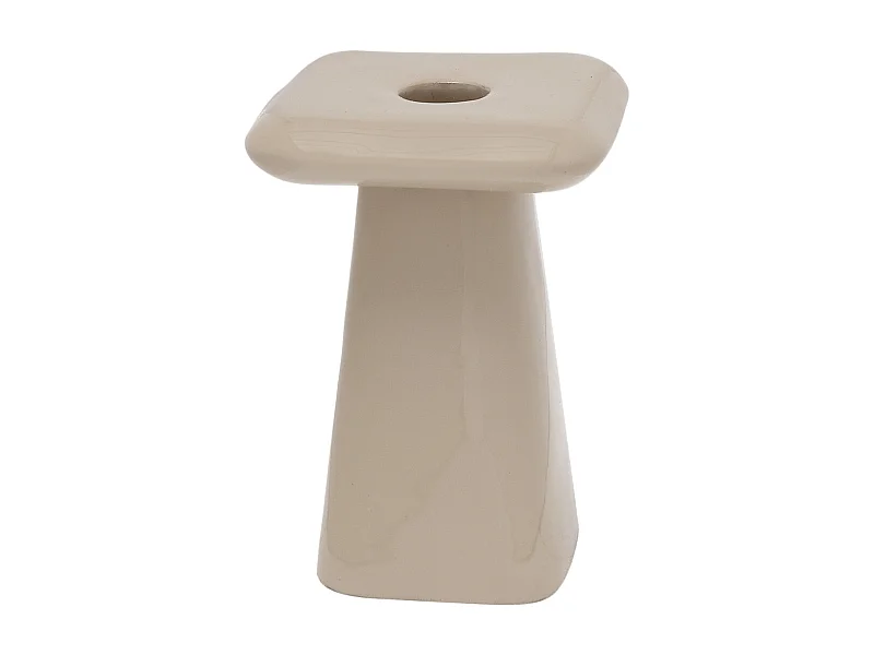 Bougeoir Roca - 9x9x13 cm - Gris