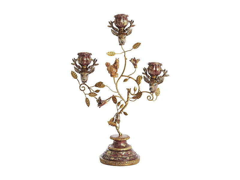 Bougeoir SORYN - 29,5x12,5x44 cm - Rouge