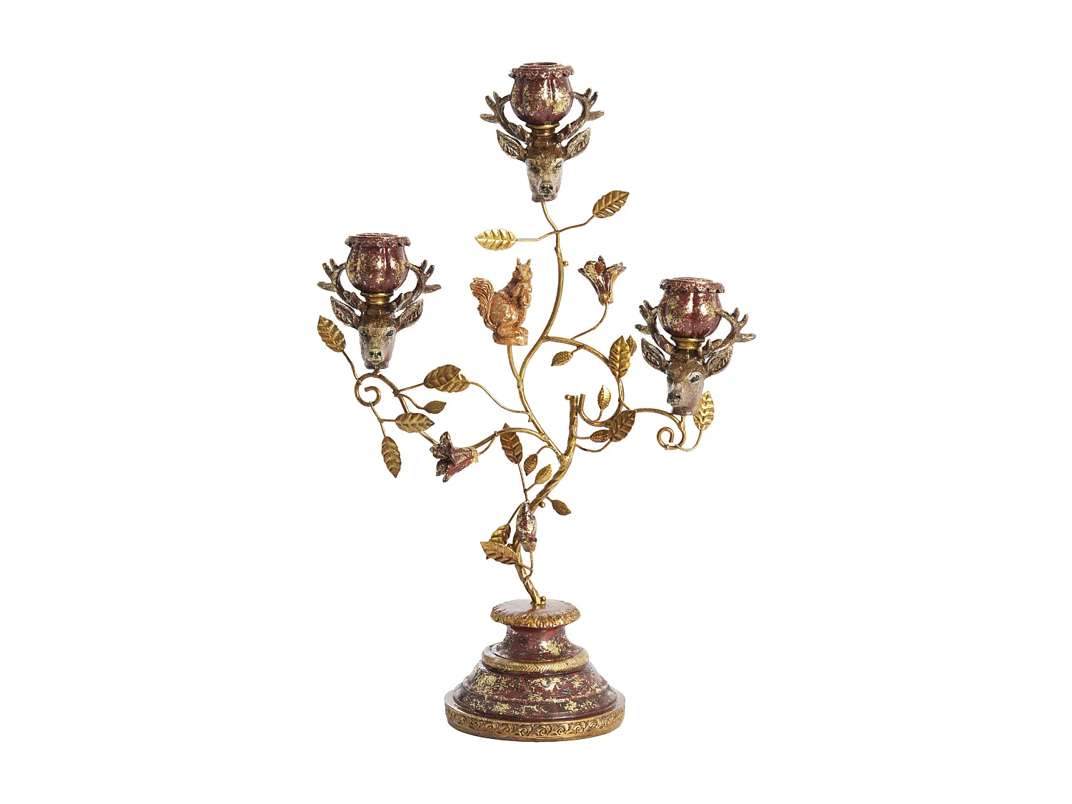 Bougeoir SORYN - 29,5x12,5x44 cm - Rouge