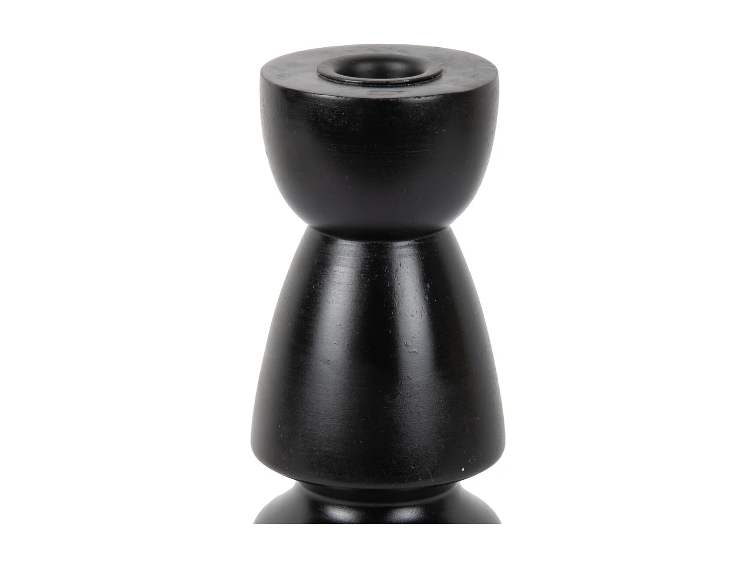 Bougeoir modèle - 7x7x20 cm - Noir