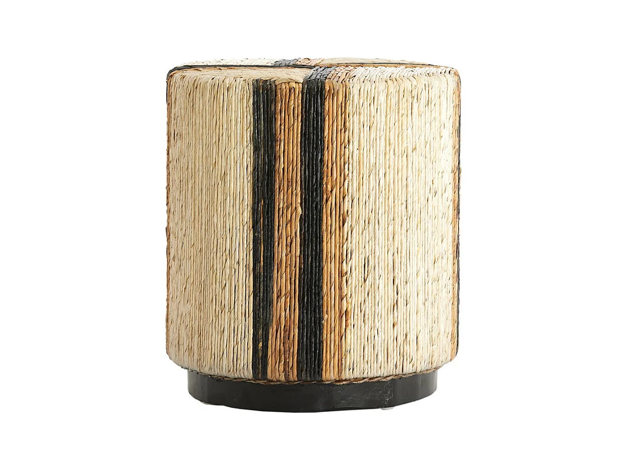 Pouf Yuturi - Ø40x45 cm - Marron