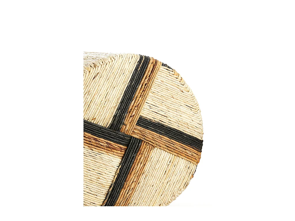 Pouf Yuturi - Ø40x45 cm - Marron