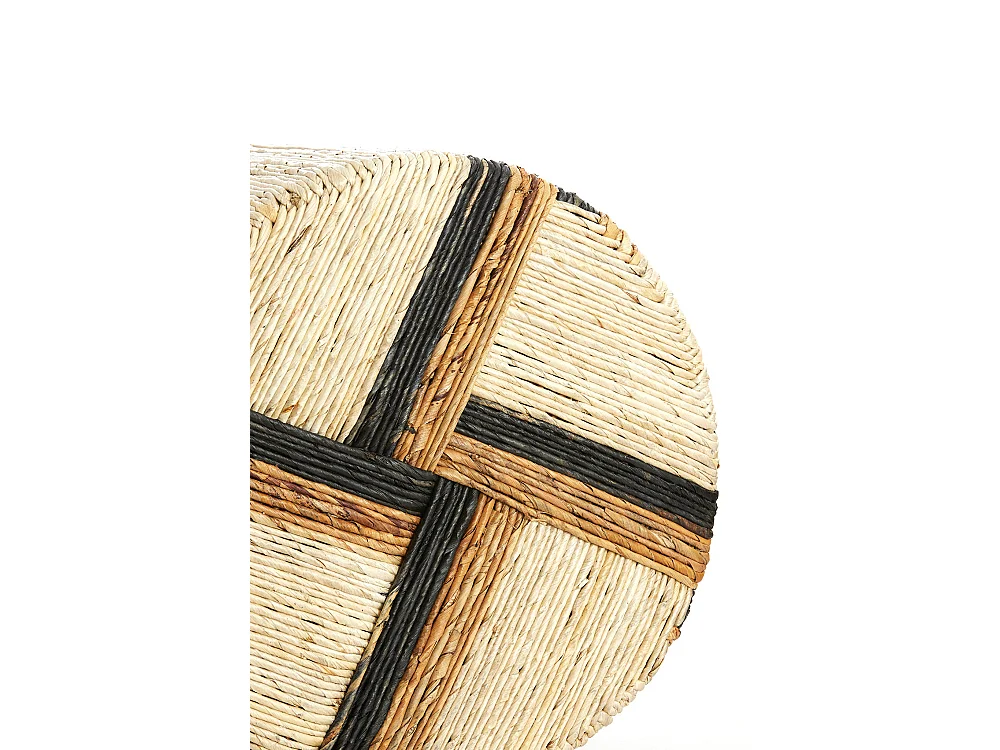 Pouf Yuturi - Ø40x45 cm - Marron